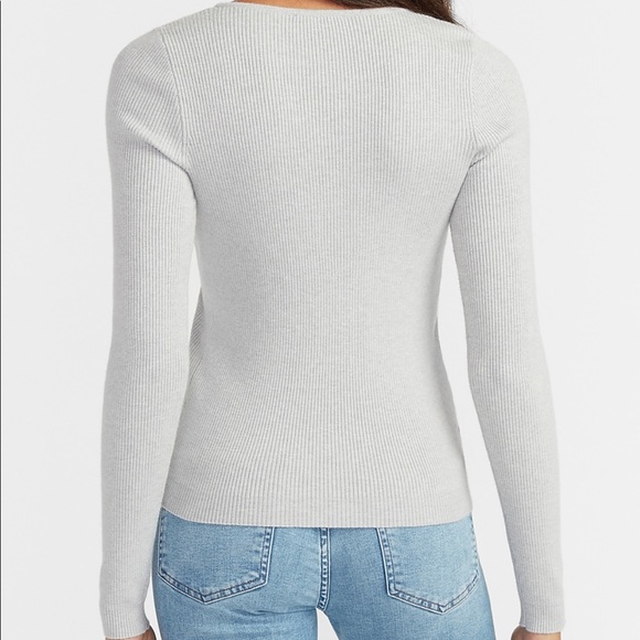 Express Scoop Ribbed Sweater - Picture 2 of 4